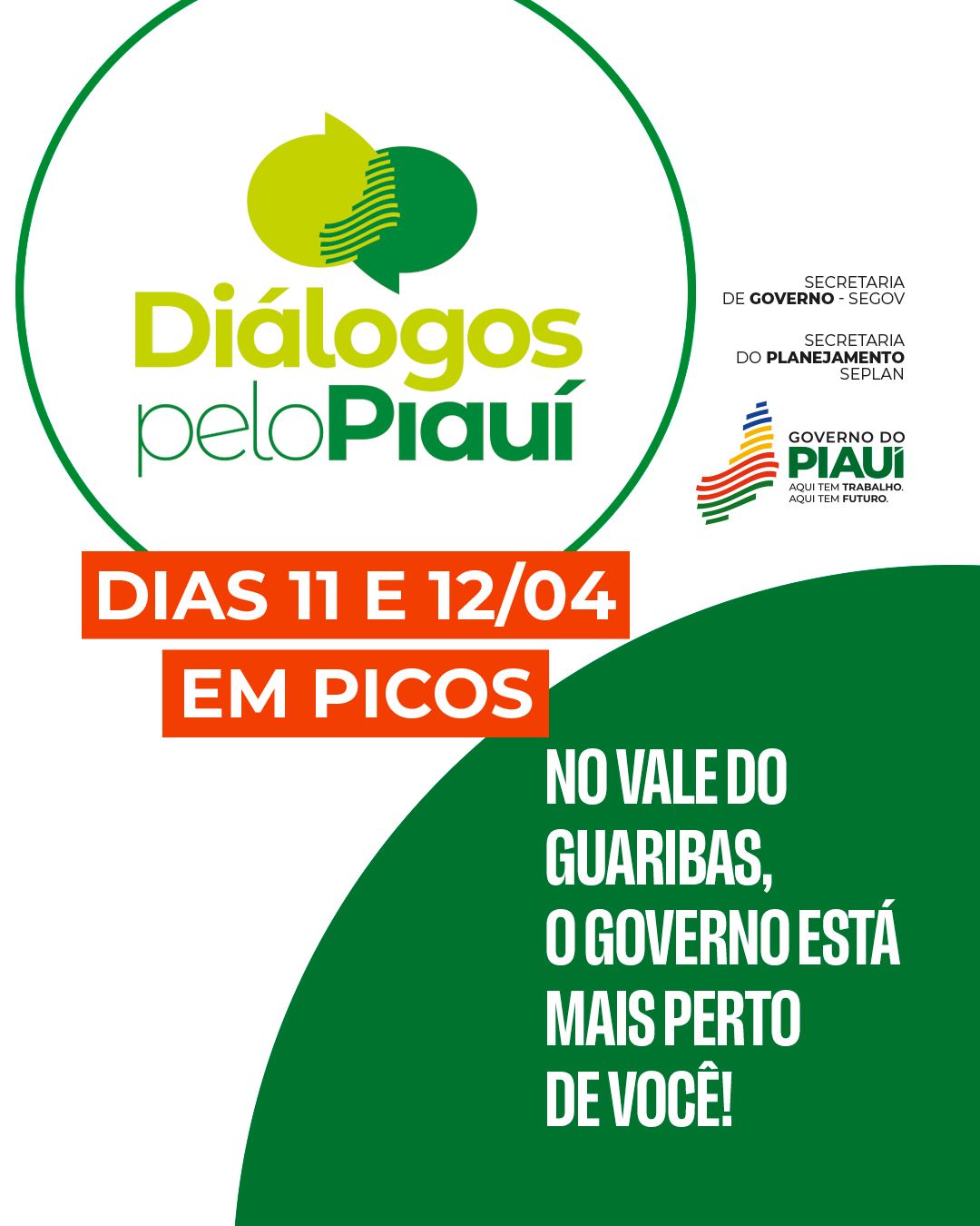 Governo do Estado promove Diálogos pelo Piauí na sexta-feira (11) e sábado (12) em Picos