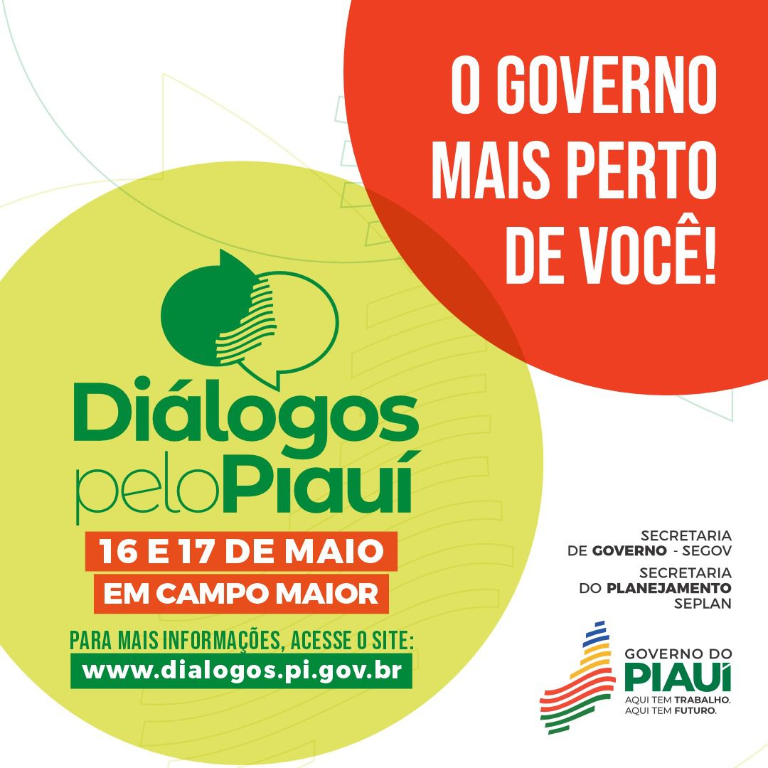 3ª edição do Diálogos pelo Piauí começa nesta sexta (16) com rodada de capacitações em Campo Maior