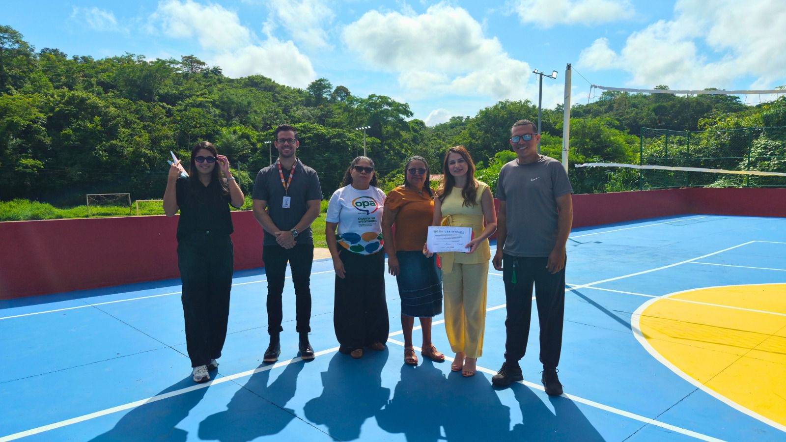 OPA transforma sonho antigo em realidade com entrega de quadra poliesportiva na comunidade Serra Dourada
